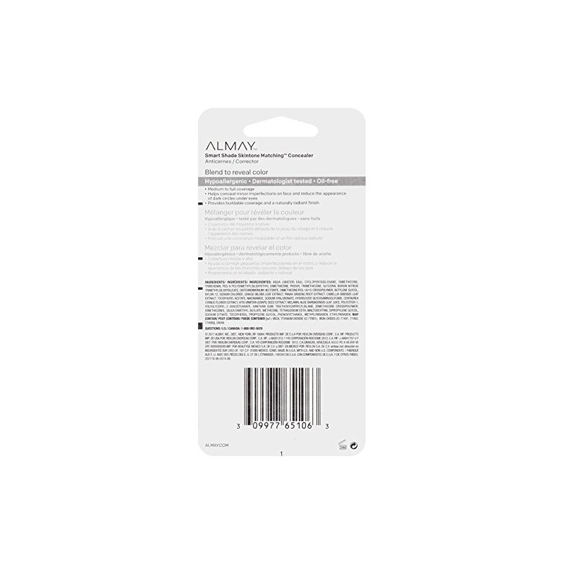 Almay Smart Shade Concealer, Make Mine Dark 0.37 oz. Skintone