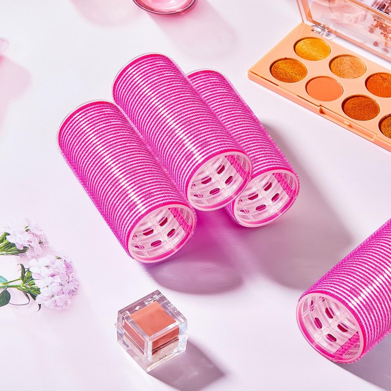 WILLBOND 4 Pcs Long Hair Rollers for Bangs Aluminum Core