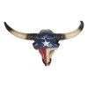 Southwest Longhorn Cow Steer Skull With Texas Lone Star State
