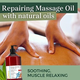 Relaxing Massage Oil · Arnica, Calendula, Aloe Vera Macerated Oil · Body & Face Oil · Rosemary & Eucalyptus · Soothing, Muscle Relaxing and Naturally Moisturising · 500 ml