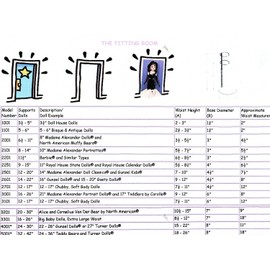 Kaiser Doll Stand 2101, Box of 12 - White Doll Stands for 8" to 11" Dolls and Action Figures