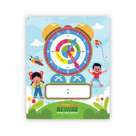 Clock Buddy – Interactive Kids Clock for Learning to Tell Time – Moveable Hands, Dry Erase Surface, Magnets & Lanyard – Includes Worksheets – Fun & Educational Time Teaching Tool for Ages 5+