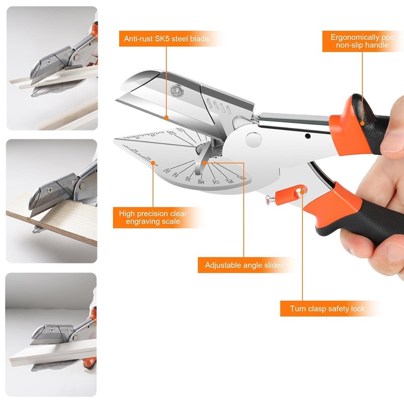 GIONAR Miter Shears, 45 to 135 Degree Trunking Cutter Trim