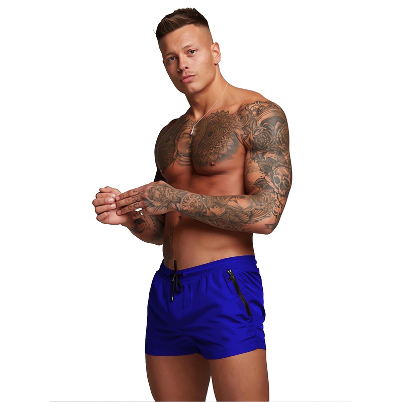 TONLEN - Traje de baño deportivo para hombre, con bolsillos