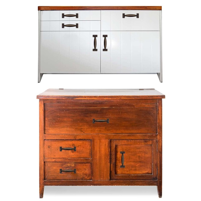 Fuxxer® Antique Drawer Handles Bronze Iron Design 131 x 30