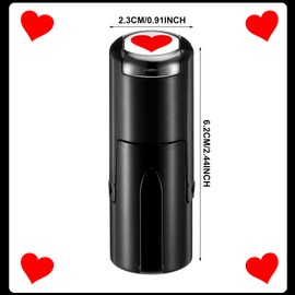 Supervitae 2 Pack Love Heart Print Stamps Red Ink Stamper Mini Self Inking Stamps for Classroom Party Educational Learning Activities Craft Supplies
