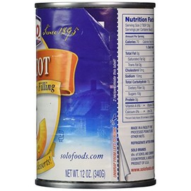 Solo Filling, Apricot, 12-Ounce Unit (Pack of 12)