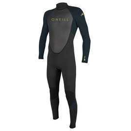 O'Neill Wetsuits Boys' Reactor II 3/2 mm Back Zip Full Wetsuit, Wetsuit, Black/Slate, 10