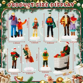 GW Box 8 Pcs Christmas Village People Figurines