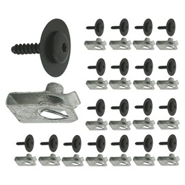Fudatong 20 Sets Automotive Fender Liner Wheel Splash Shield Bolt Screw Nut Kit 11548270 Compatible with GM Chevy Camaro Colorado Cruze Equinox Impala Malibu Traverse ATS CT6 CTS XT5 XTS, 20 Pack