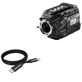 BoxWave Cable Compatible with Blackmagic URSA Mini Pro 12K - DirectSync PD Cable (3ft) - USB-C to USB-C (100W), Type C Braided Charge and Fast Sync - Jet Black