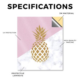 Glossy Glitter Tablet Skin Compatible with BOOX Note Air3 C (2023) - Pretty Pineapple - Premium 3M Vinyl Protective Wrap Decal Cover - Easy to Apply | Crafted in The USA by MightySkins