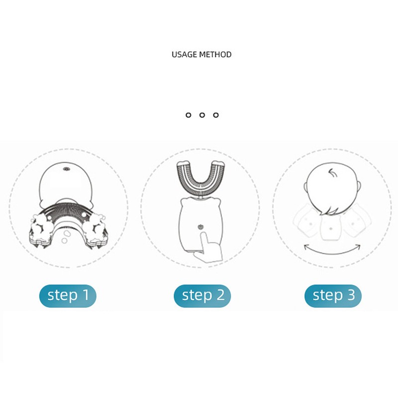 Ultrasonic U Shaped Toothbrushes For Adults High Frequency Vibration Soft