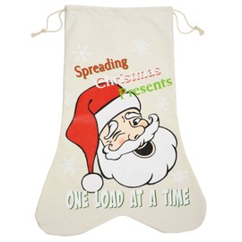 Tree Buddees Stocking Canvas Bag - Funny Christmas Bags for Gifts - Santa's Sack