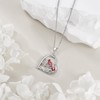 TIGER RIDER Cardinal Necklace 925 Sterling Silver Heart Animal Necklace