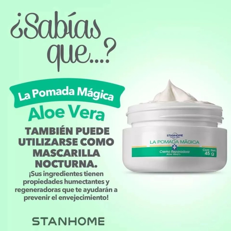 Pomada Magica Crema Reparadora Aloe Vera Stanhome