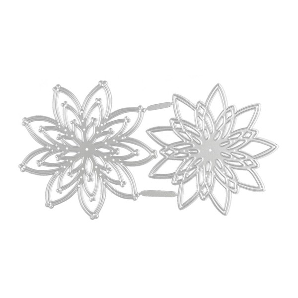 Tabanzhe 2 PCS Flower Strip Frame Embossing Paper Dies,DIY Card