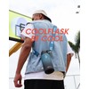 Coolflask Insulated Water Bottle with Strap, 32 oz Metal Water
