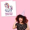 Funny Unicorn Birthday Card - Happy Birthday Sparkle Chops