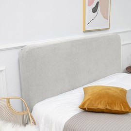 Yidaxing Bed Headboard Cover / Cover, Bed Headboard Covers Stretch Bed Headboard Cover Stretchy Washable Thick All-Inclusive Dustproof Bed Headboard Cover for Bed Head (120-140 cm, Light Grey)