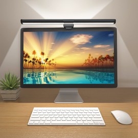 OOWOLF Monitor Light Bar (Pack of 2) Screen Light Bar,CRI≥95 Desk Lamp for Eye-Caring,No Glare,Dual Light,Filter Blue-Light,3-Color Mode,Memory Dimming,e-Reading Task Lamp,Computer Light for Desk