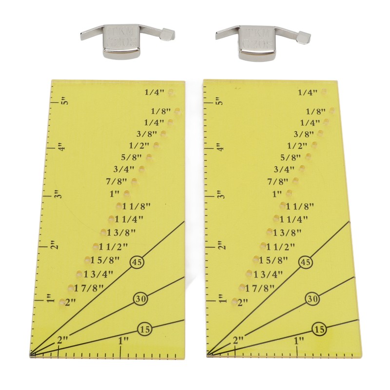 2set Seam Guide Ruler Strong Magnetic Stainless Steel Transparent Acrylic