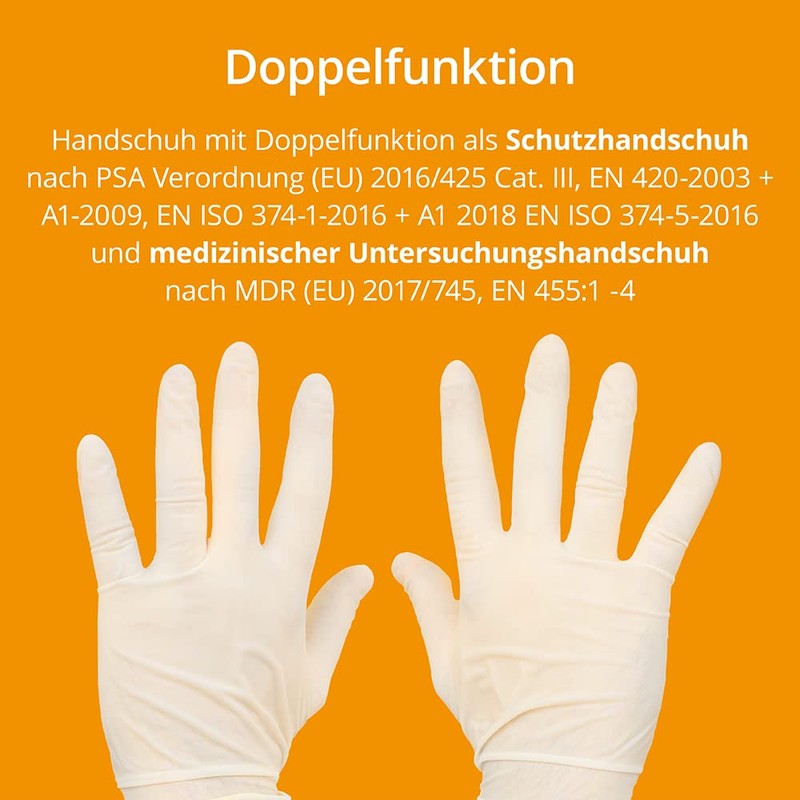 Servoprax Soft-Hand Examination Gloves - Disposable Latex Gloves - Brushed