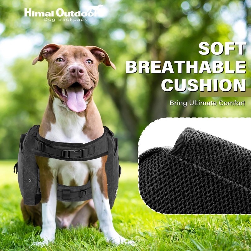 Himal Outdoors Dog Backpack & Saddle Bag, Tactical Hiking Backpack