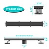 Neodrain 24 in Matte Black Linear Shower Drain- with 2-in-1