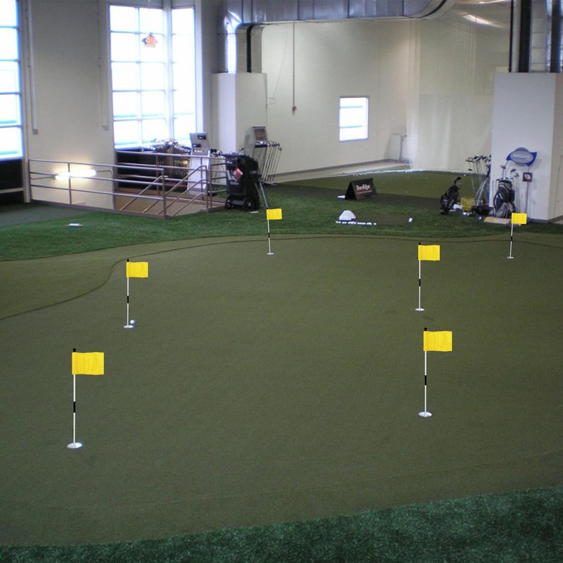 KINGTOP Golf Flag 8x6 Inch - Plain Yellow, 420D Nylon,