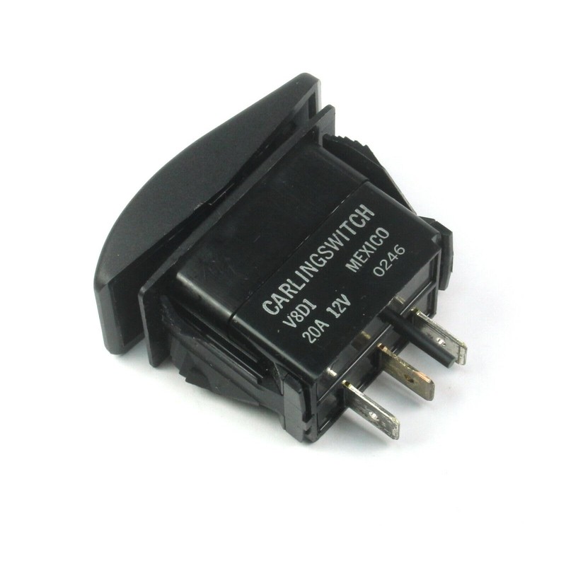 MOMENTARY RH Tilt Rocker Switch SPDT 20A 12VDC (ON) Off