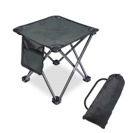 Tevaibo Camping Stool Portable, 13.7 Inch Folding Stool for Outdoor Gardening, Fishing, BBQ, Hiking with Carry Bag(400 LBS Capacity)