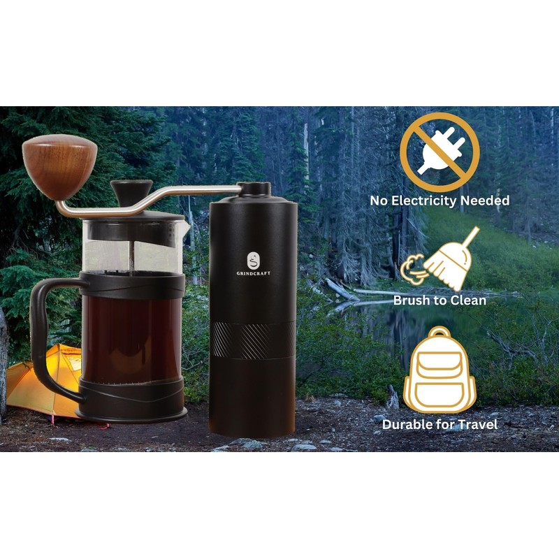 Premium Manual Coffee Grinder with Titanium-Plated Stainless Steel Burr Grinder