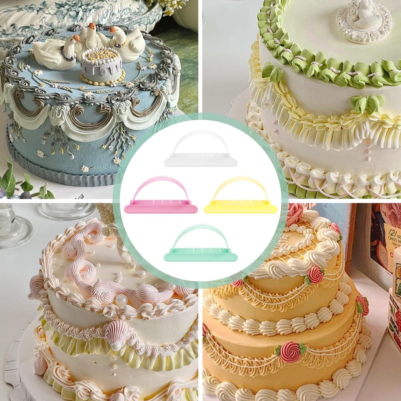 Paquete de 4 herramientas de guía de arco para pasteles,