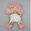Fitwarm Leopard Ribbon Soft Velvet Dog Pajamas for Pet Dog