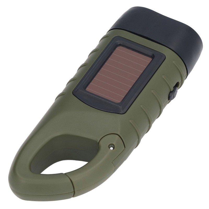 Solar Hand Crank Flashlight Emergency LED Portable Torch for Climbing