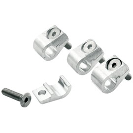 Allstar Performance ALL18323 3/8" I.D Aluminum Clamp-On Style Universal Line Clamp, (Pack of 4), Silver