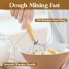 Pack of 2 Danish Dough Whisk, Kitchen Baking Flour Mixing