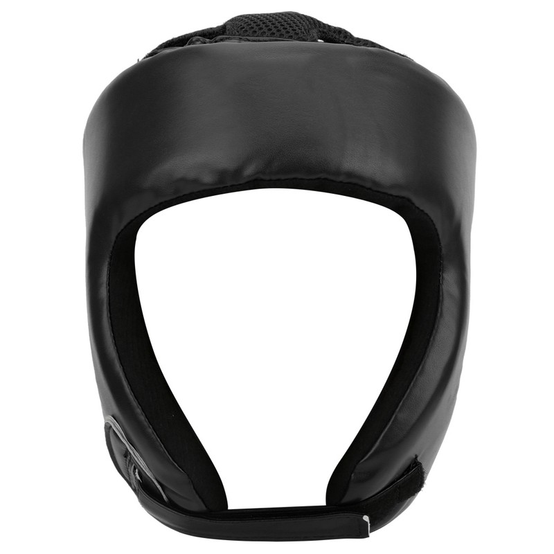 Boxing Helmet PU Leather Adjustable Head Guard Sanda Kickboxing Training
