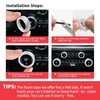 TOPKU Air Conditioner Switch Trim Cover Aluminum Center Console Knob
