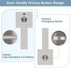 KAMOTA Privacy Door Levers, 5 Pack Satin Nickel Door Handles