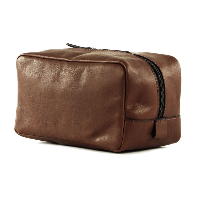 Jost Malmö Leather Toiletry Bag 22 cm, Cognac