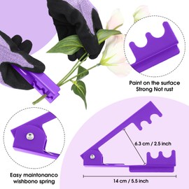 WILLBOND Floral Arrangement Kit, Valentine Rose Thorn Stripper Tool Garden Pruning Shears Scissors Rose Thorn Remover Pruner Trimmer Gloves Tapes Florist Garden Tool Gift Kit for Women(Purple)