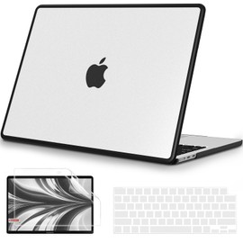 B BELK Compatible with MacBook Air 13 inch Case 2025 2024 2023 2022 M4 M3 M2 A3240 A3113 A2681, [Anti-Cracking] Soft TPU Bumper Hard Shell+Keyboard Cover for MacBook Air 13.6 inch Case, Frost Clear