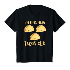 Kids I'm This Many Tacos Old - 3rd Birthday 3 Years Old Bday T-Shirt