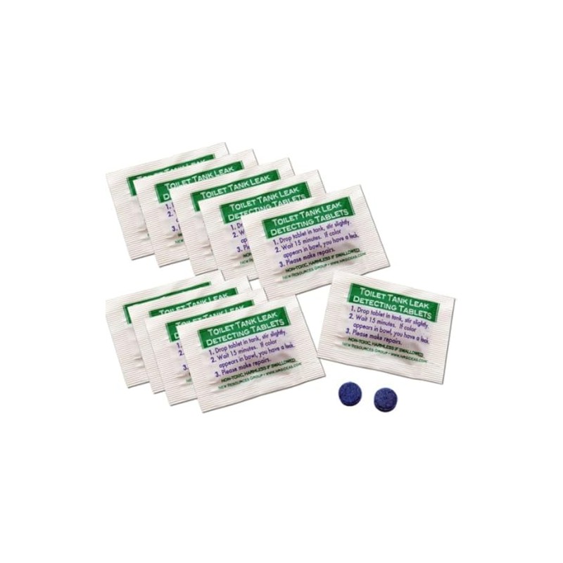 Inodoro con detector de fugas Tablets con tarjeta. Tinte pastillas