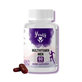 Yours Multivitamin Men Formulated Specifically for Men, Support Metabolism, Healthy Skin, Improve Bone Health, Good for Healthy Hair, 60 Tablets, Two Month Supply, Once Daily