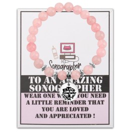 LQRI Sonographer Bracelet X-Ray Tech Gift Radiology Technologist Jewelry Radiographer Gift Ultrasound tech Gift (Sonographer)