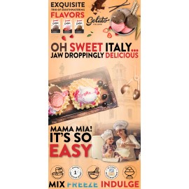 Junket Homemade Chocolate Gelato Mix (Ice Cream Maker or Stir By Hand)  4oz 12pk