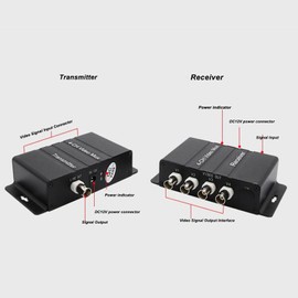 4 Channel Analog Video Multiplexer multiplexer Video BNC Head 4 HD Video to Coaxial Cable Multiplexer Transmitter and Receiver 400M 3 Channel Superimposed for Security Camera Coaxial Cables